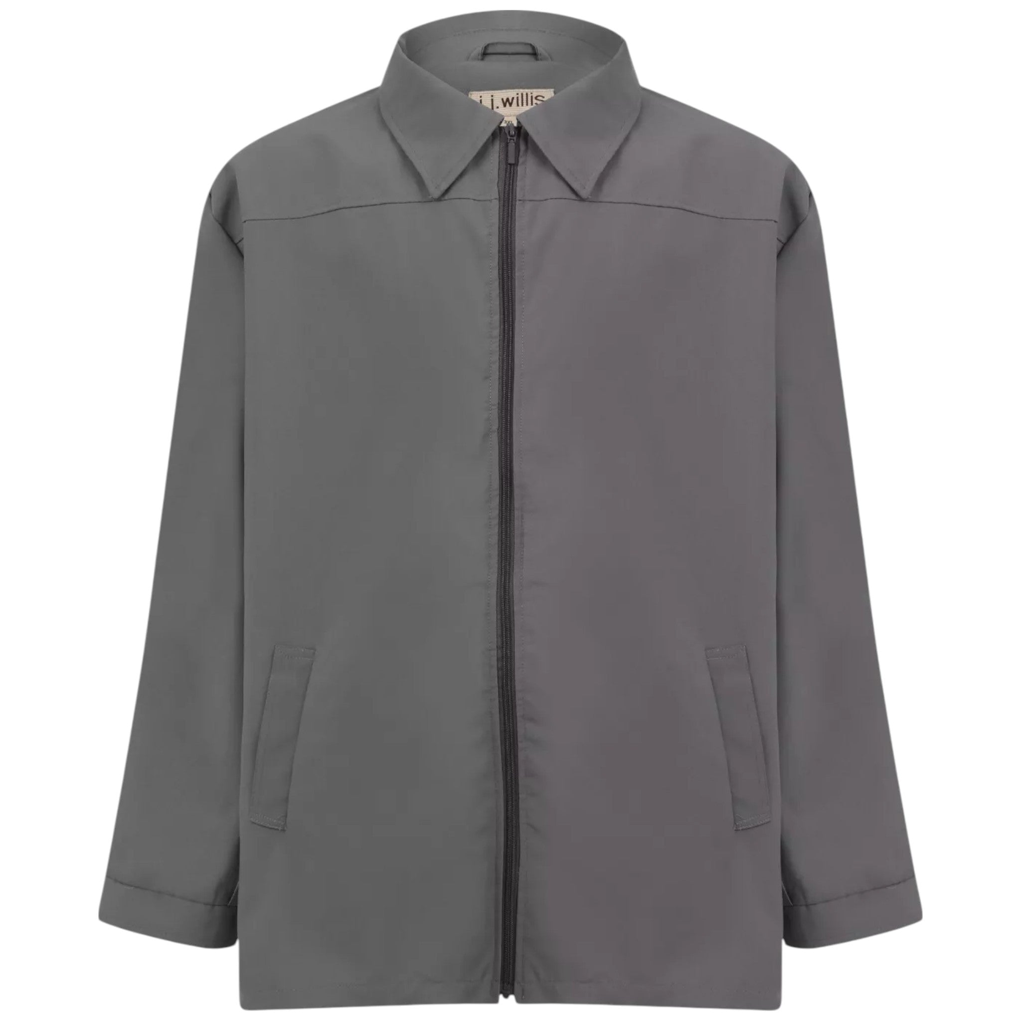 men's plus size beige jacket with zip and collar – ideal lightweight spring coat